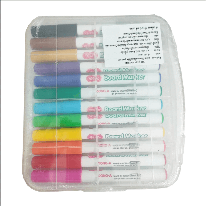 ปากกาไวท์บอร์ด 12 สี SAKURA (ซากุระ) โทรุ Dong-A